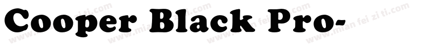 Cooper Black Pro字体转换